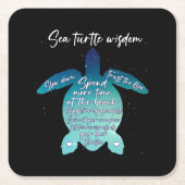 Zee Turtle Wisdom Zee Turtle Love Kartonnen Onderzetters (Voorkant)
