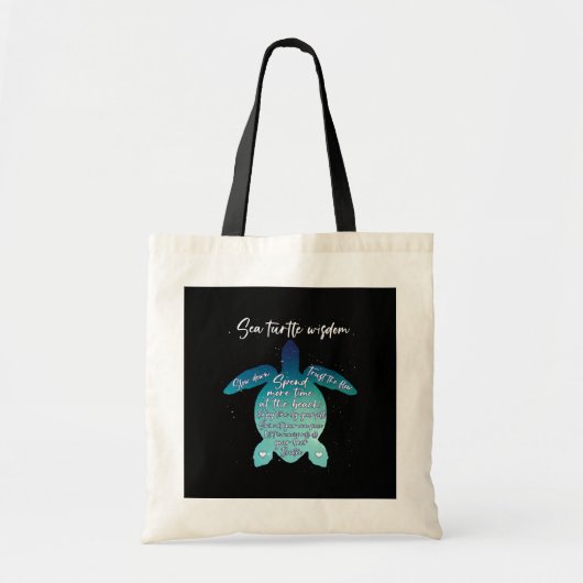 Zee Turtle Wisdom Zee Turtle Love Tote Bag (Voorkant)