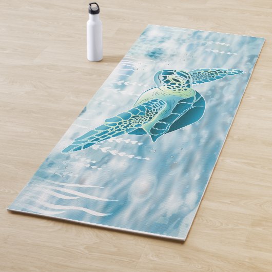 Zee Turtle Yoga Mat - 01bl (In situ)