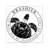 Zee Turtle Zelfinkt adresstempel Zelfinktende Stempel (Design)