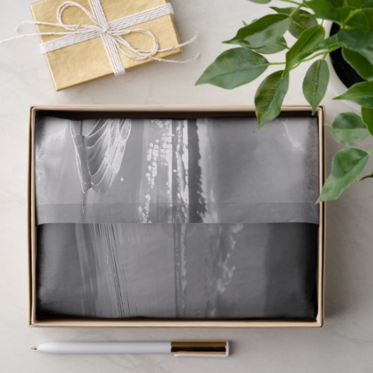 Zee Turtle Zwart-wit Decoupage Tissuepapier (Geschenk)