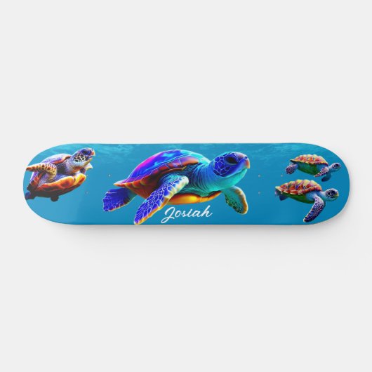 Zee Turtle Zwemmen Skateboard (Horizontaal)