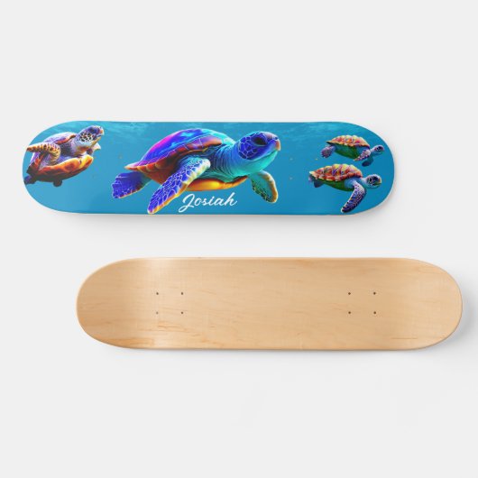 Zee Turtle Zwemmen Skateboard (Horizontaal)