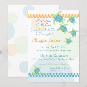 Zee Turtles Baby shower Kaart