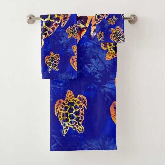 Zee Turtles batik African Art Bad Handdoek (Insitu)