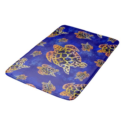 Zee Turtles batik African Art Badmat (Gekanteld)