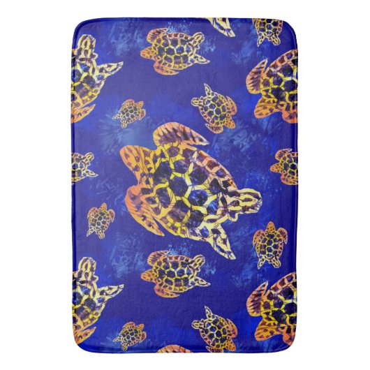 Zee Turtles batik African Art Badmat (Voorkant Verticaal)