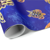 Zee Turtles batik African Art Cadeaupapier (Rol Hoek)