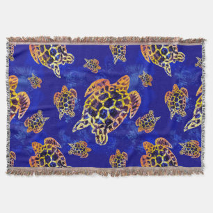 Zee Turtles batik African Art Deken