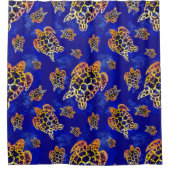 Zee Turtles batik African Art Douchegordijn (Voorkant)