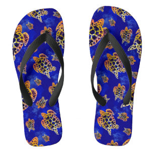 Zee Turtles batik African Art Teenslippers