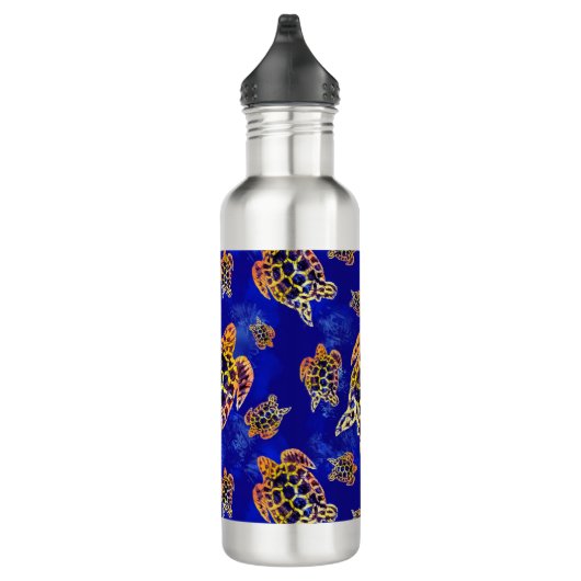 Zee Turtles batik African Art Waterfles (Rechts)