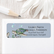 Zee Turtles Beach Weddenschap Label