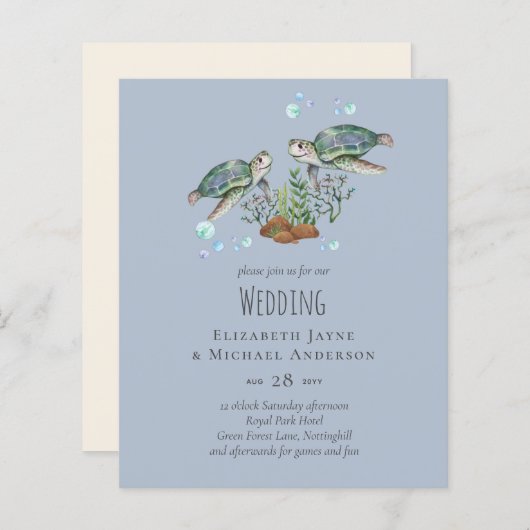 Zee Turtles Beach Wedding (Voorkant / Achterkant)