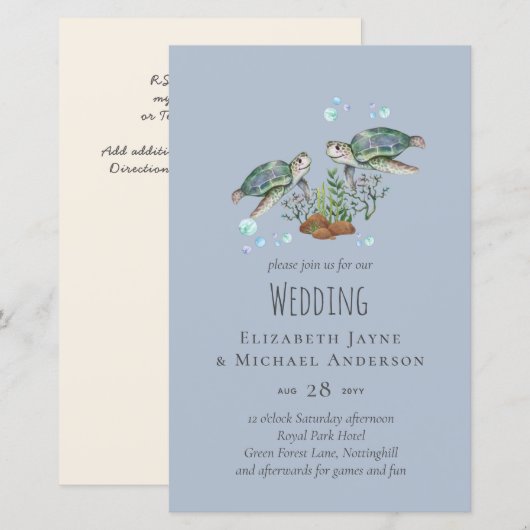 Zee Turtles Beach Wedding (Voorkant / Achterkant)