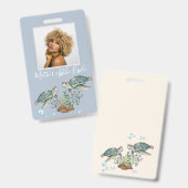 Zee Turtles Beach Wedding Badge (Voor- en achterkant)