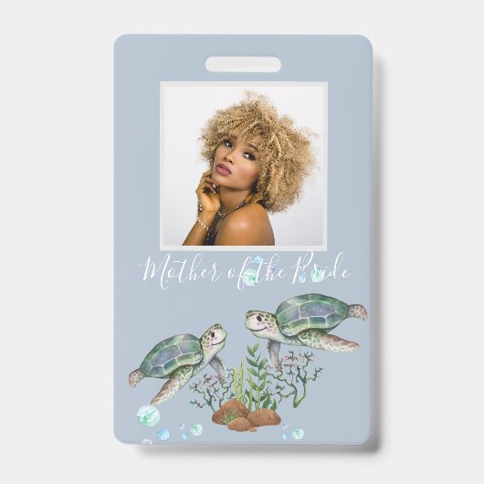 Zee Turtles Beach Wedding Badge (Voorzijde)