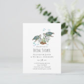 Zee Turtles Beach Wedding Briefkaart (Staand voorkant)