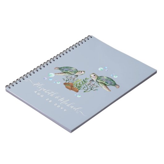 Zee Turtles Beach Wedding Notitieboek (Linkerzijde)