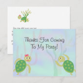 Zee Turtles Bedankt Briefkaart (Voorkant / Achterkant)