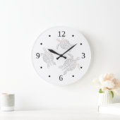 Zee Turtles beige White Maritime Coastal Numbers Grote Klok (Huis)
