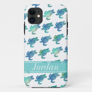 Zee Turtles Blauw Groen Gepersonaliseerd iPhone-Ho Case-Mate iPhone Case
