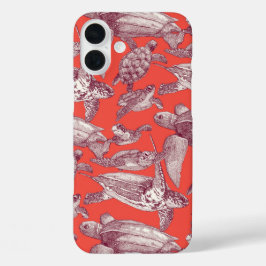 zee Turtles Claret Red iPhone 16 Plus Hoesje