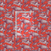 zee Turtles Claret Red Stof (Delen)