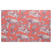 zee Turtles Claret Red Stof (Fat Quarter)