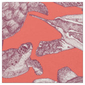 zee Turtles Claret Red Stof (Close Up)