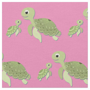 Zee Turtles Cute Kinder Baby Nursery Stof