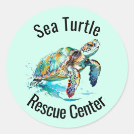 Zee Turtles Design Ronde Sticker