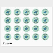 Zee Turtles Design Ronde Sticker (Vel)