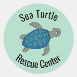 Zee Turtles Design Ronde Sticker