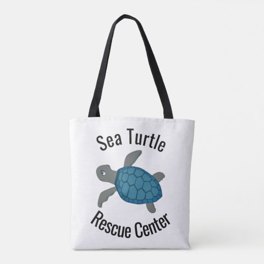 Zee Turtles Design Tote Bag (Achterkant)