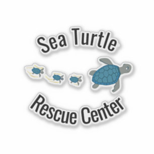 Zee Turtles Design Vinyl Sticker