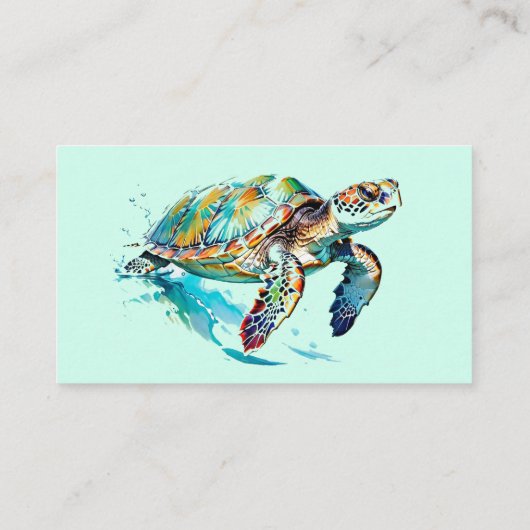 Zee Turtles Design Visitekaartje (Achterkant)