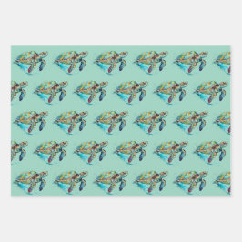 Zee Turtles Design Wrapping Paper Sets