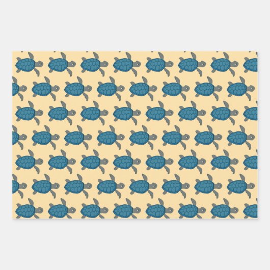 Zee Turtles Design Wrapping Paper Sets (Voorkant 3)