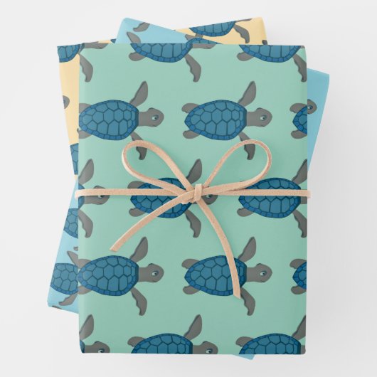 Zee Turtles Design Wrapping Paper Sets (In situ)