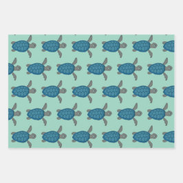 Zee Turtles Design Wrapping Paper Sets