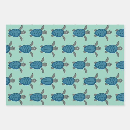 Zee Turtles Design Wrapping Paper Sets (Voorkant)