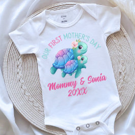 Zee Turtles Eerste Moederdag Baby Bodysuit