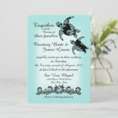 Zee Turtles en Shell Garland Kaart (Staand voorkant)