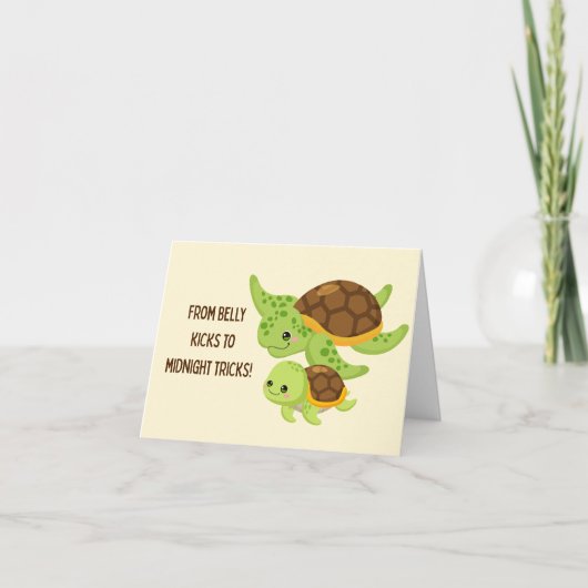 Zee Turtles Funny Zwangerschap Gefeliciteerd Kaart (Voorkant)