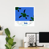 Zee Turtles Haiku Art Print (Thuiskantoor)