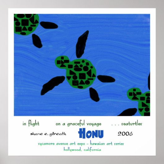 Zee Turtles Haiku Art Print (Voorkant)