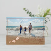 Zee Turtles Holiday Fotogroet Folie Feestdagenkaart (Staand Voorkant)