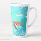 Zee Turtles Home By The Zee Gepersonaliseerd Latte Mok (Rechts)