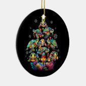 Zee Turtles Kerstboom Ocean Life Dierenvriend Keramisch Ornament (Rechts)